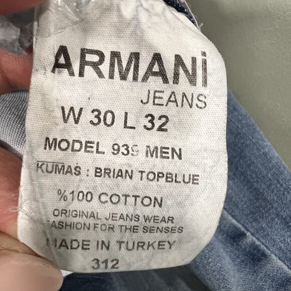 Armani Jeans Exchange Men's Skinny Distressed Blue Denim Jeans 30x32 - Picture 10 of 11